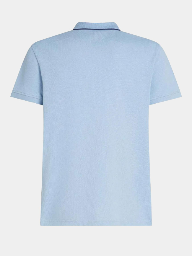 Polo en piqué de coton et logo brodé bleu homme - Tommy Hilfiger