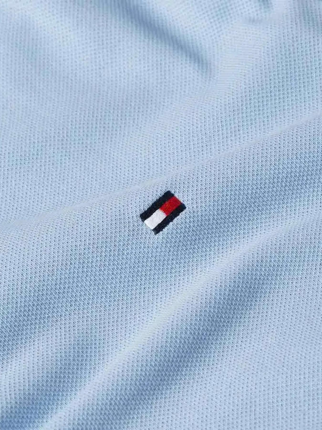 Polo en piqué de coton et logo brodé bleu homme - Tommy Hilfiger