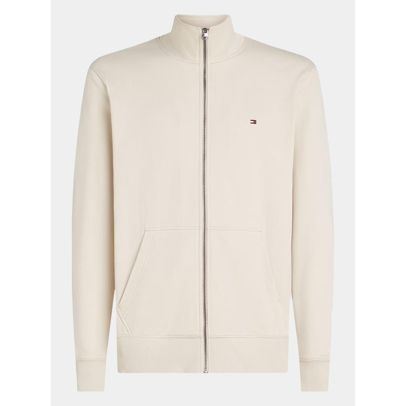 Sweat zippé à col montant beige homme - Tommy Hilfiger
