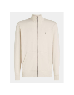 Sweat zippé à col montant beige homme - Tommy Hilfiger