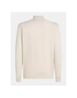 Sweat zippé à col montant beige homme - Tommy Hilfiger