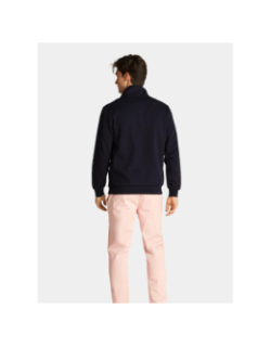 Sweat à col zippé et logo bleu marine homme - Tommy Hilfiger