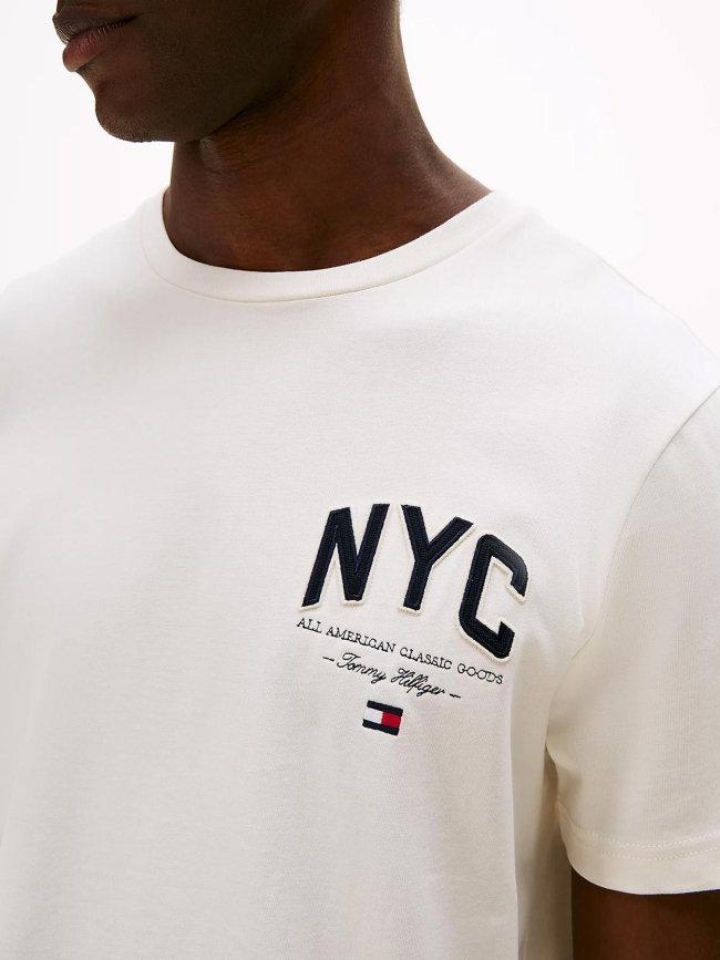 T-shirt athleisure à logo brodé beige homme - Tommy Hilfiger