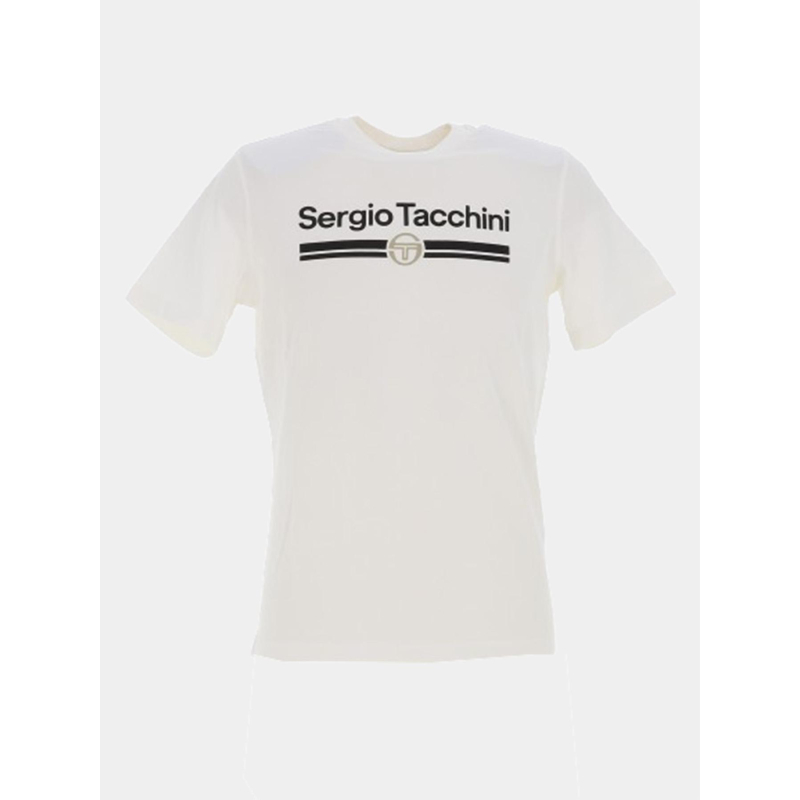 T-shirt à manches courtes marchio écru homme - Sergio Tacchini