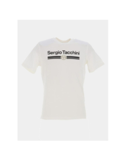 T-shirt à manches courtes marchio écru homme - Sergio Tacchini