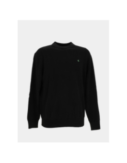 Pull à col rond en coton noir homme - Calvin Klein Jeans