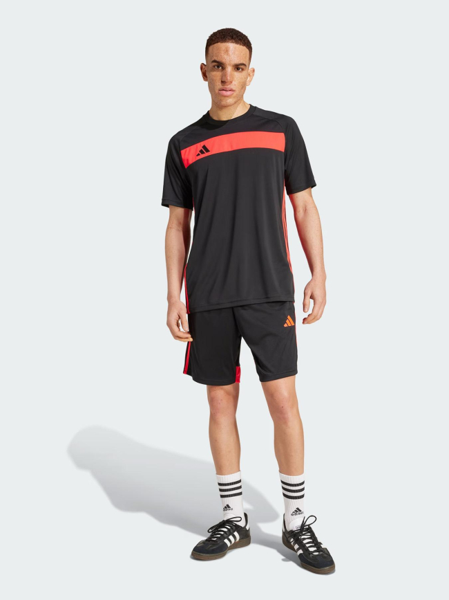 Short de football tiro noir et rouge homme - Adidas