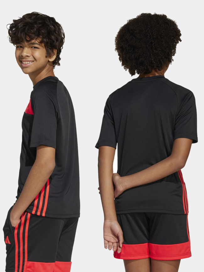 Maillot de football tiro noir et rouge enfant - Adidas