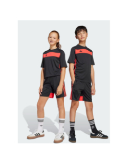 Short de football tiro noir et rouge enfant - Adidas
