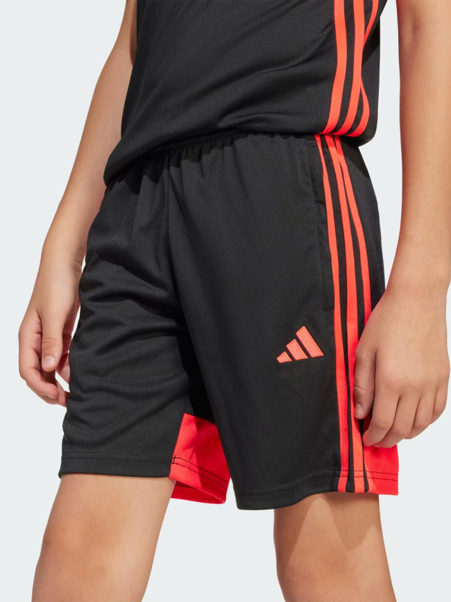 Short de football tiro noir et rouge enfant - Adidas