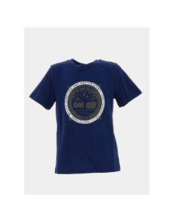 T-shirt à manches courtes en coton bleu enfant - Timberland