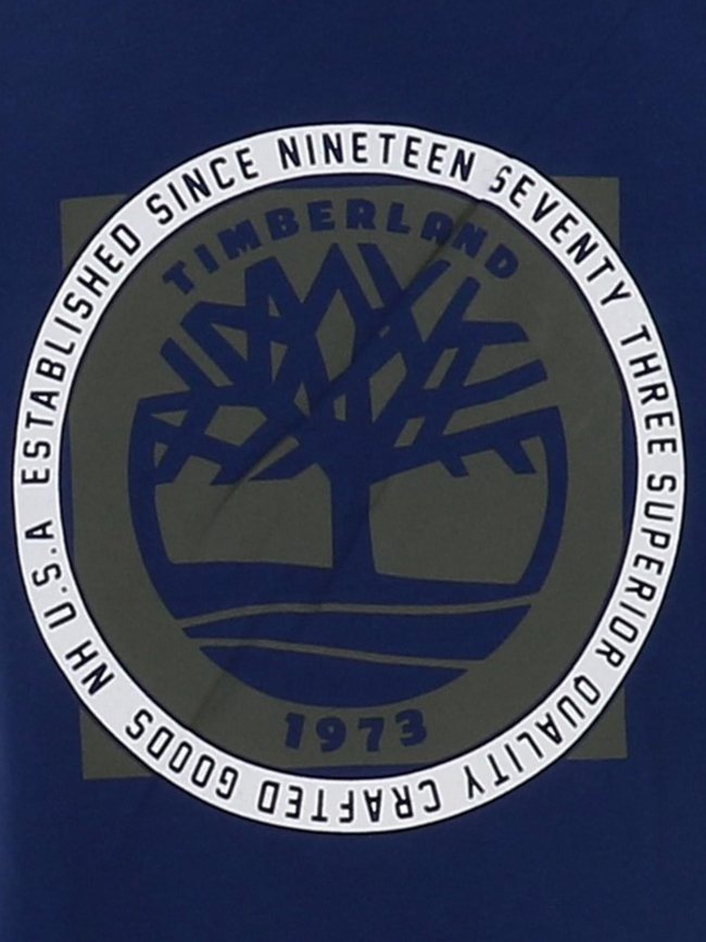 T-shirt à manches courtes en coton bleu enfant - Timberland