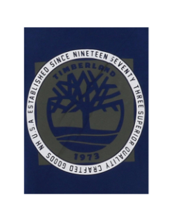 T-shirt à manches courtes en coton bleu enfant - Timberland