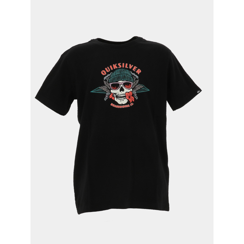 T-shirt à manches courtes hibiskull noir garçon - Quiksilver
