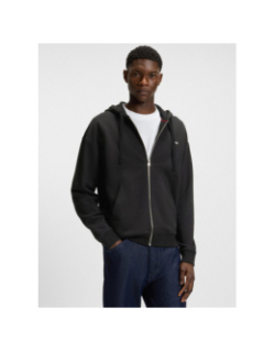 Sweat à capuche zippé dapo noir homme - Hugo