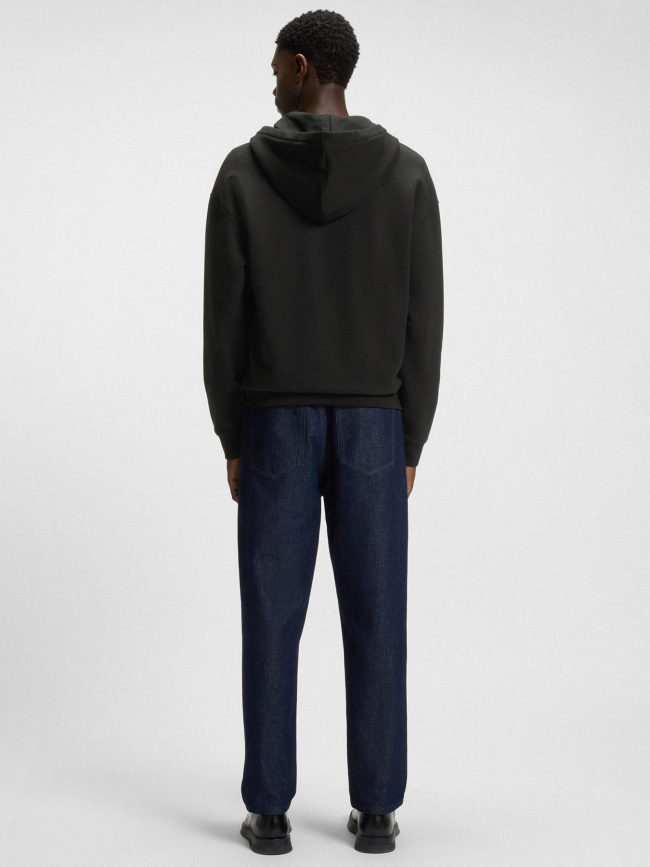 Sweat à capuche zippé dapo noir homme - Hugo