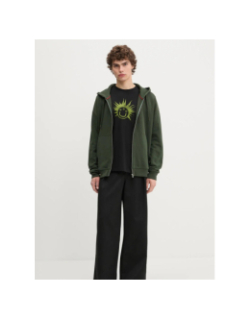 Sweat à capuche zippé dapo vert homme - Hugo