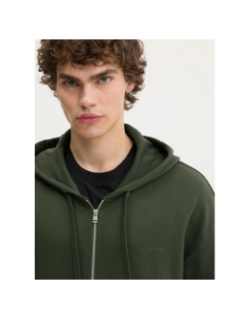 Sweat à capuche zippé dapo vert homme - Hugo