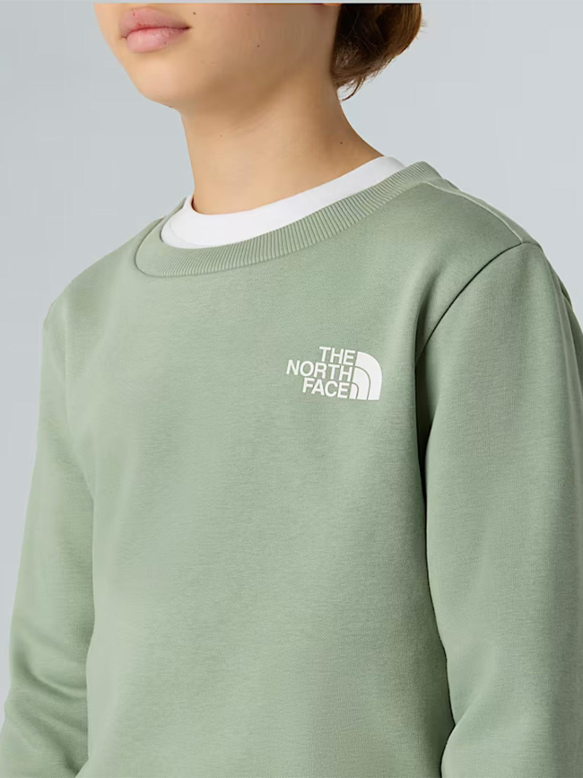 Sweat à col rond simple dome vert enfant - The North Face
