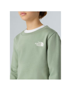 Sweat à col rond simple dome vert enfant - The North Face