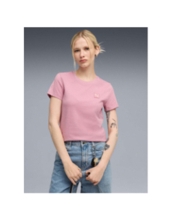 T-shirt à manches courtes ess elevated rose femme - Puma