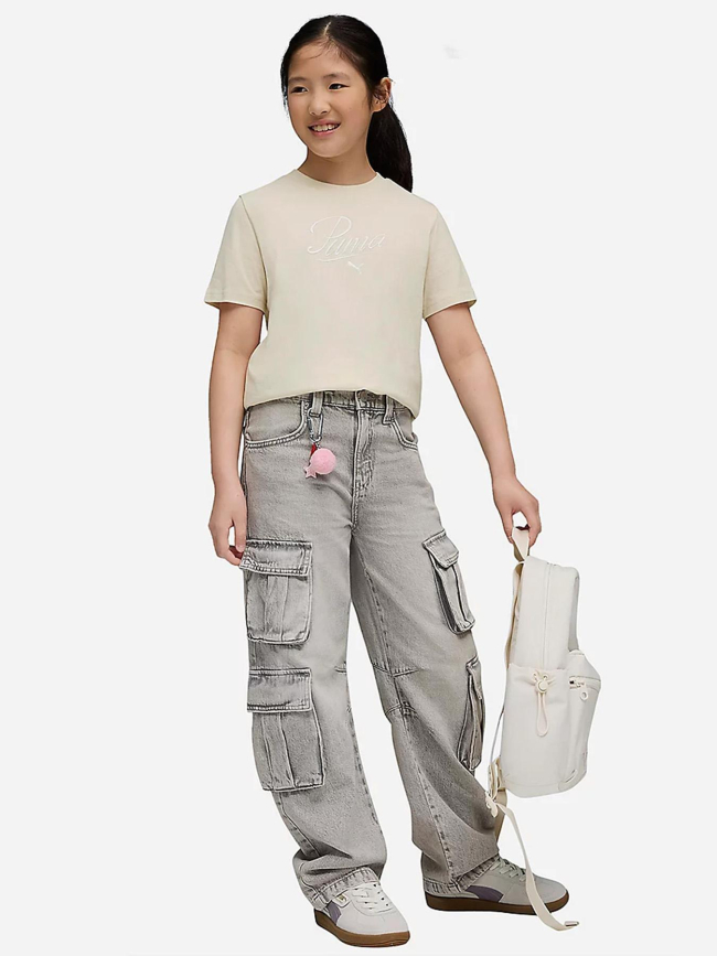 T-shirt à manches courtes script beige femme - Puma