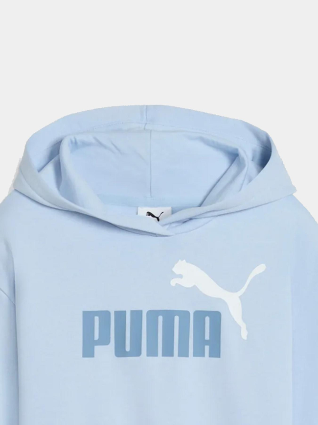 Sweat à capuche ess 2 color no.1 logo bleu ciel fille - Puma
