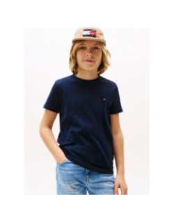 T-shirt en jersey à drapeau brodé bleu nuit garçon - Tommy Hilfiger