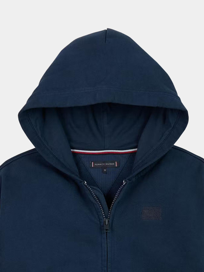 Sweat à capuche zippé à drapeau brodé bleu marine enfant - Tommy Hilfiger
