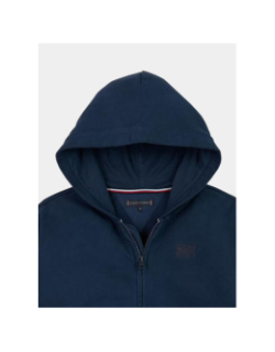 Sweat à capuche zippé à drapeau brodé bleu marine enfant - Tommy Hilfiger