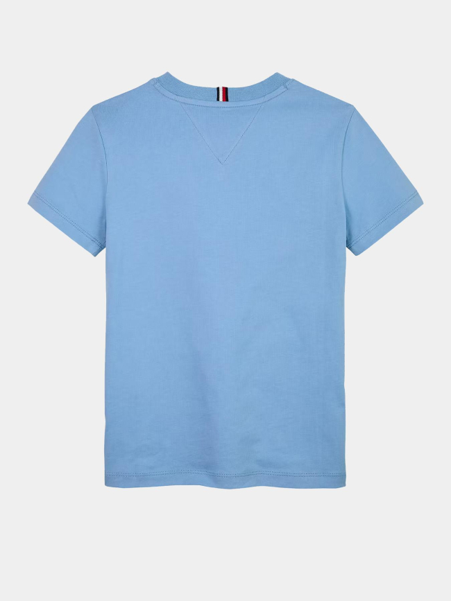 T-shirt à col ras-du-cou et logo signature bleu garçon - Tommy Hilfiger