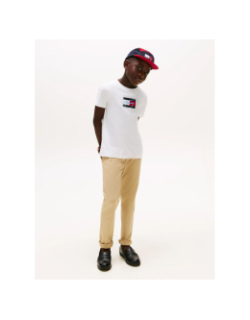 T-shirt à col ras-du-cou et logo signature blanc garçon - Tommy Hilfiger