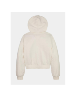 Veste à capuche zippée et logo texturé beige fille - Tommy Hilfiger