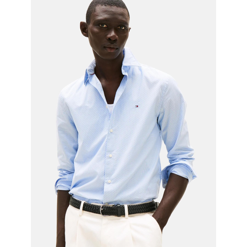Chemise regular flex poplin bleu homme - Tommy Hilfiger