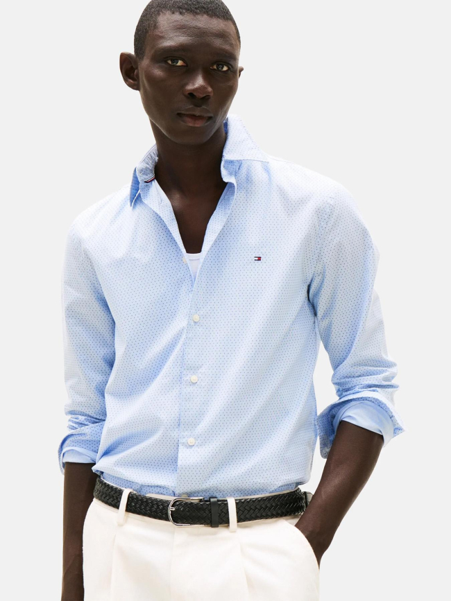 Chemise regular flex poplin bleu homme - Tommy Hilfiger
