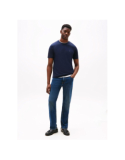 T-shirt à col ras-du-cou et drapeau brodé bleu homme - Tommy Hilfiger