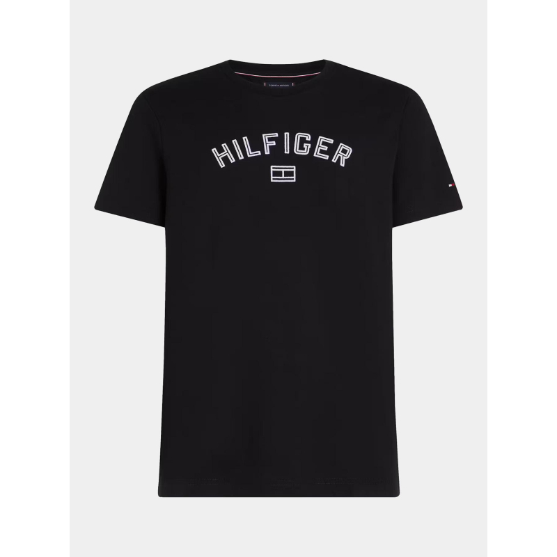 T-shirt à manches courtes flock noir homme - Tommy Hilfiger