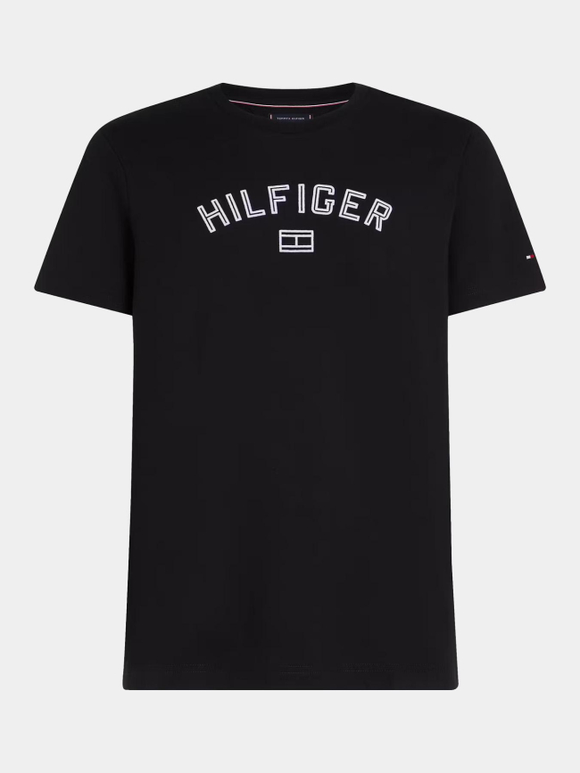 T-shirt à manches courtes flock noir homme - Tommy Hilfiger