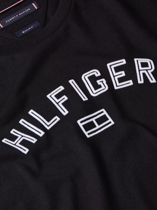 T-shirt à manches courtes flock noir homme - Tommy Hilfiger