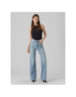 Jean taille haute wide fit vmtessa bleu clair femme - Vero Moda