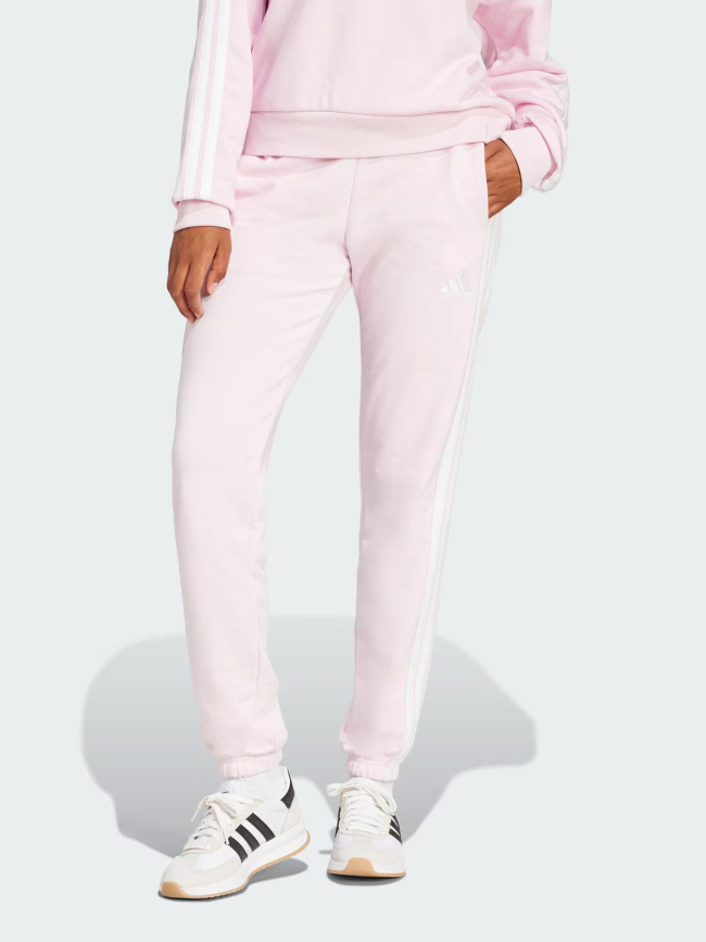 Pantalon jogging 3 stripes ft cf pt rose femme - Adidas