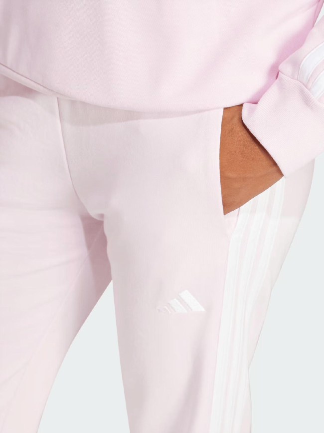 Pantalon jogging 3 stripes ft cf pt rose femme - Adidas