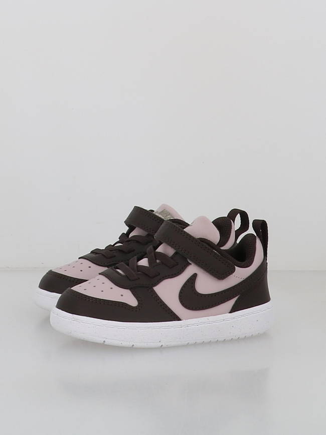 Baskets court borough low recraft violet et marron bébé - Nike
