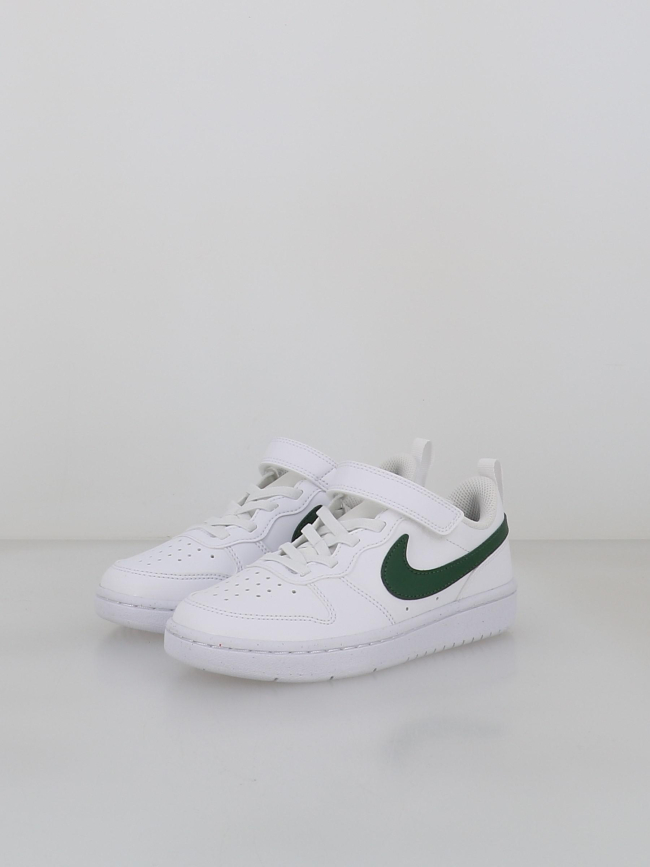 Baskets court borough low recraft blanc et vert enfant - Nike