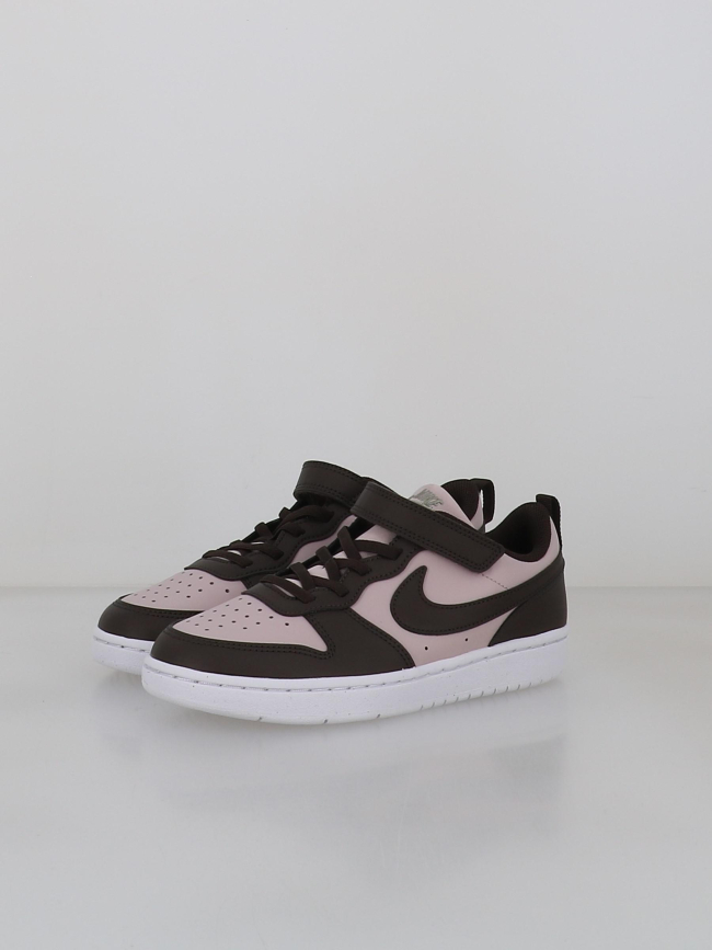 Baskets court borough low recraft violet et marron enfant - Nike