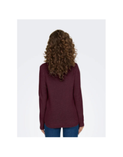 Pull en maille onlgeena bordeaux femme - Only