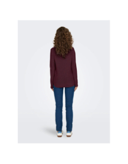 Pull en maille onlgeena bordeaux femme - Only