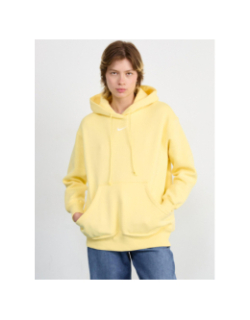 Sweat à capuche phoenix fleece jaune femme - Nike