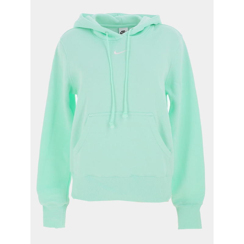 Sweat à capuche phoenix fleece vert d'eau femme - Nike