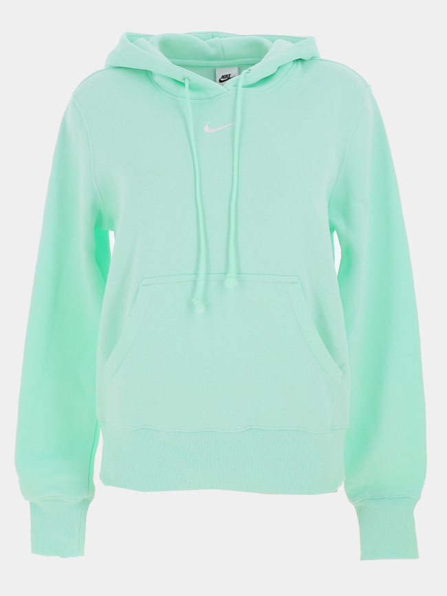 Sweat à capuche phoenix fleece vert d'eau femme - Nike